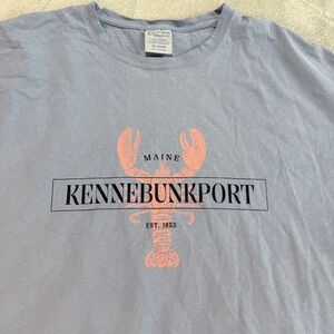 Comfort Wash Maine Kennebunkport Lobster Graphic T Shirt XL/TG/XG Blue